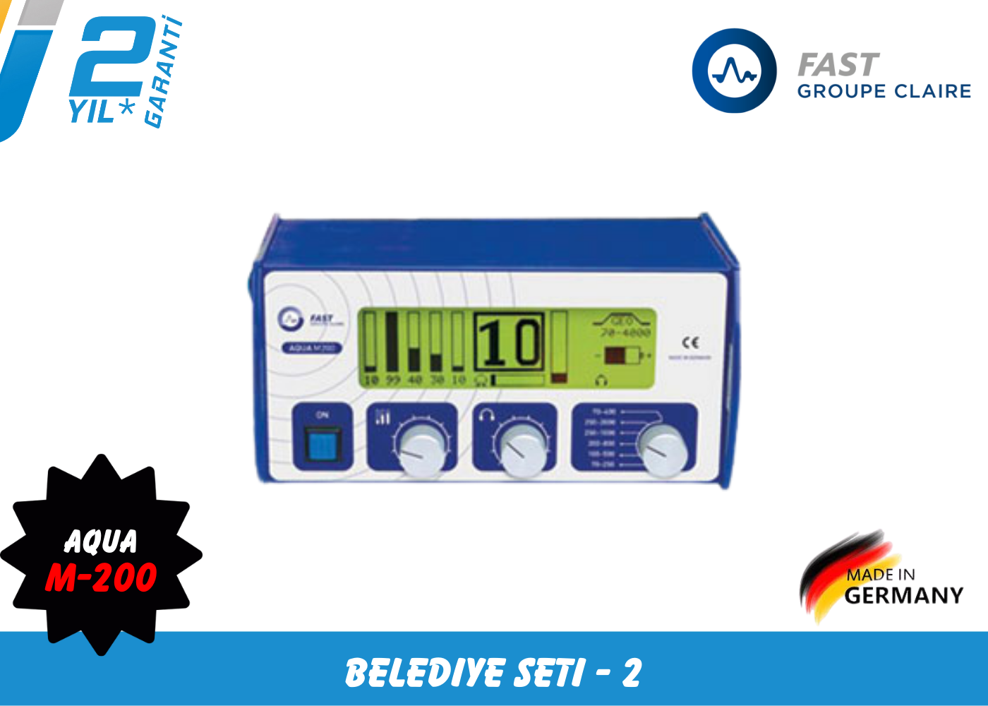 Fast Aqua M200 Su Kaçak Tespit Cihazı (Belediye Seti-2)