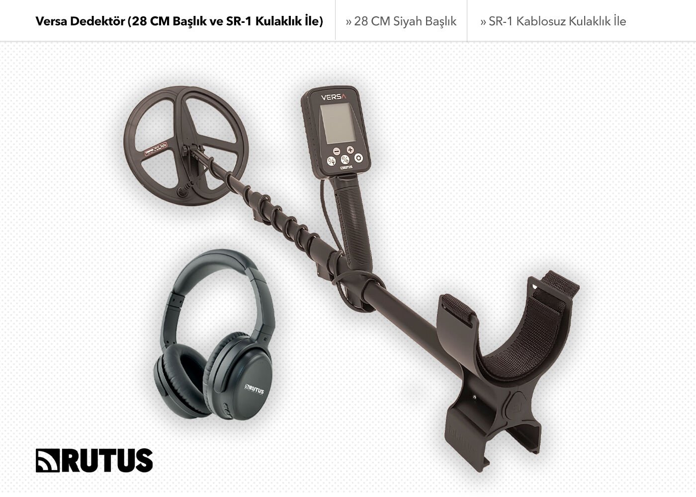 Rutus Versa Dedektör (SR-1 Kablosuz Kulaklık ve 28CM DD Başlık İle)