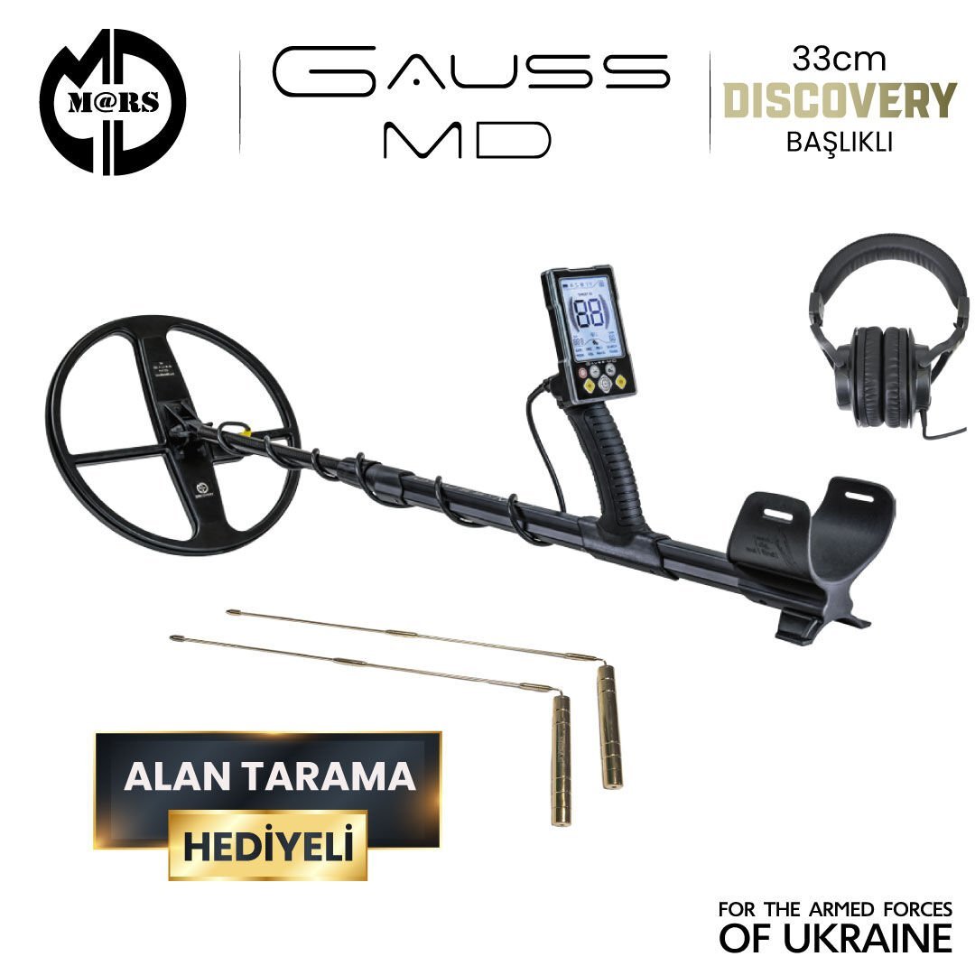 Mars MD GAUSS MD Dedektör – Discovery 33cm Başlık + Kulaklık