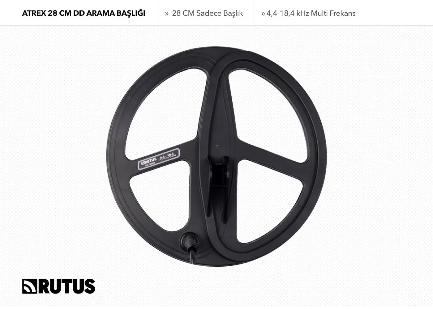 Rutus Atrex 28CM DD Arama Başlığı (Sadece Başlık)