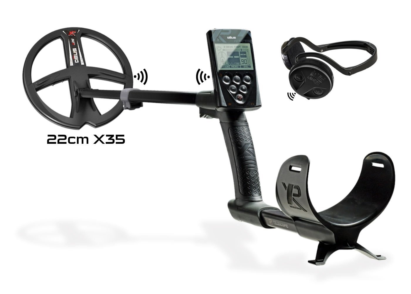 XP Deus Dedektör (Ana Ünite, WSA Kablosuz Kulaklık ve 22CM X35 Başlık ile)