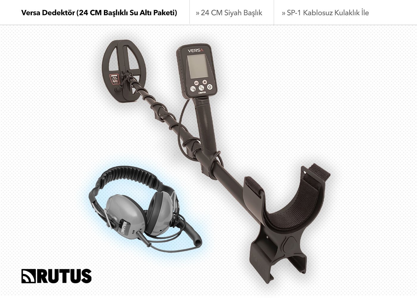 Rutus Versa Dedektör (24CM Başlıklı Su Altı Paketi)