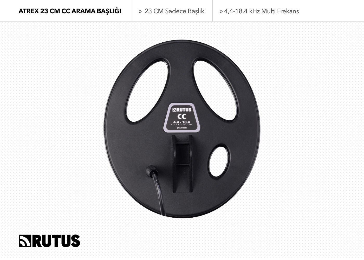 Rutus Atrex 23CM CC Arama Başlığı (Sadece Başlık)