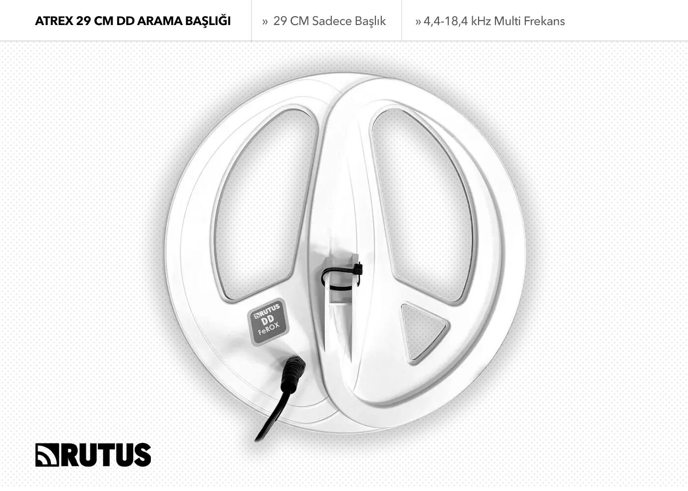 Rutus Atrex 29CM DD Beyaz Arama Başlığı (Sadece Başlık)