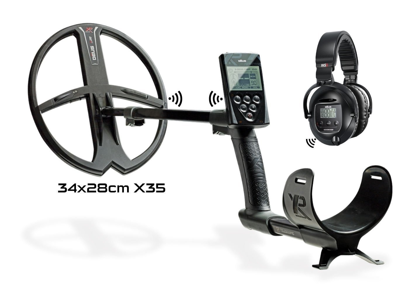 XP Deus Dedektör (Ana Ünite, WS5 Kablosuz Kulaklık ve 34X28CM X35 Başlık ile)