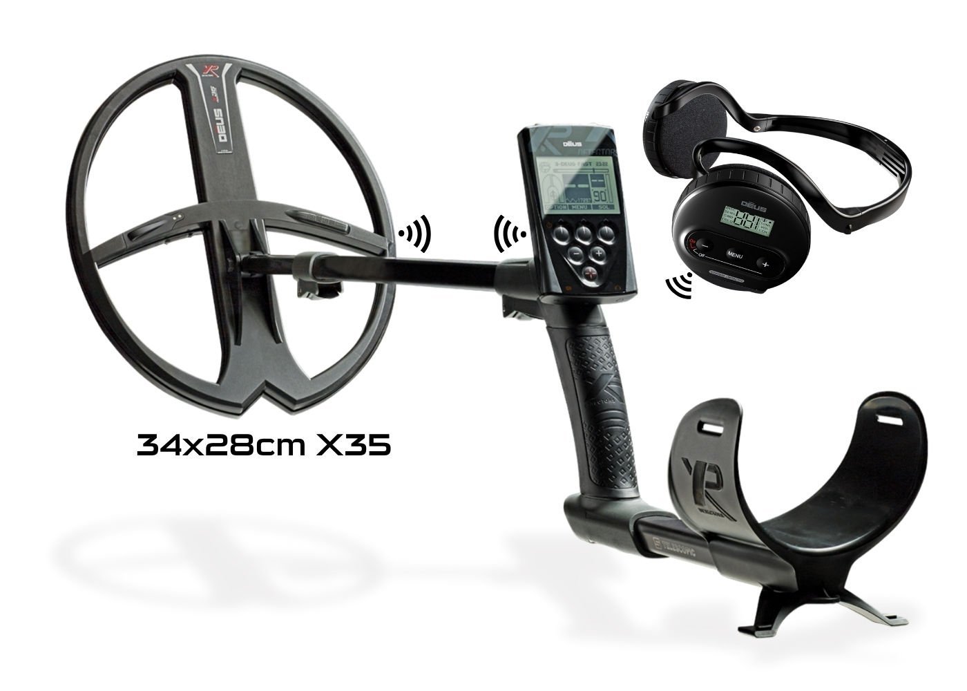 XP Deus Dedektör (Ana Ünite, WS4 Kablosuz Kulaklık ve 34X28CM X35 Başlık ile)