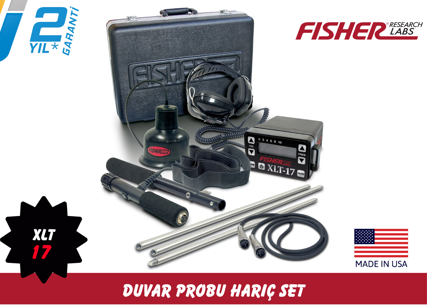 Fisher Xlt-17 Su Kaçak Tespit Cihazı (Duvar Probu Hariç)