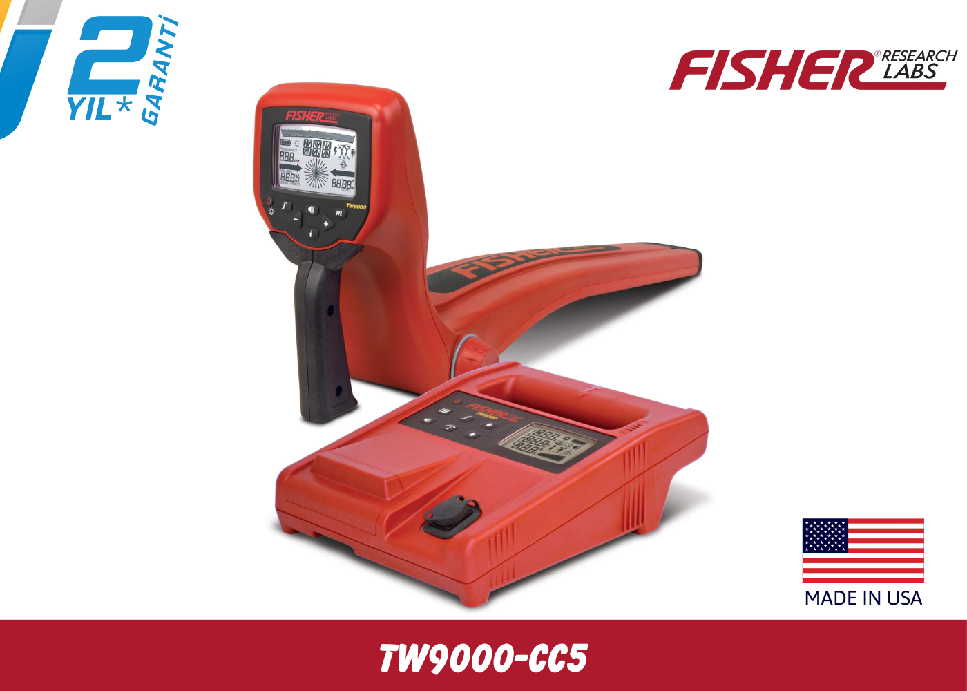 Fisher TW-9000 CC5 Dijital Kablo ve Boru Tespit Cihazı