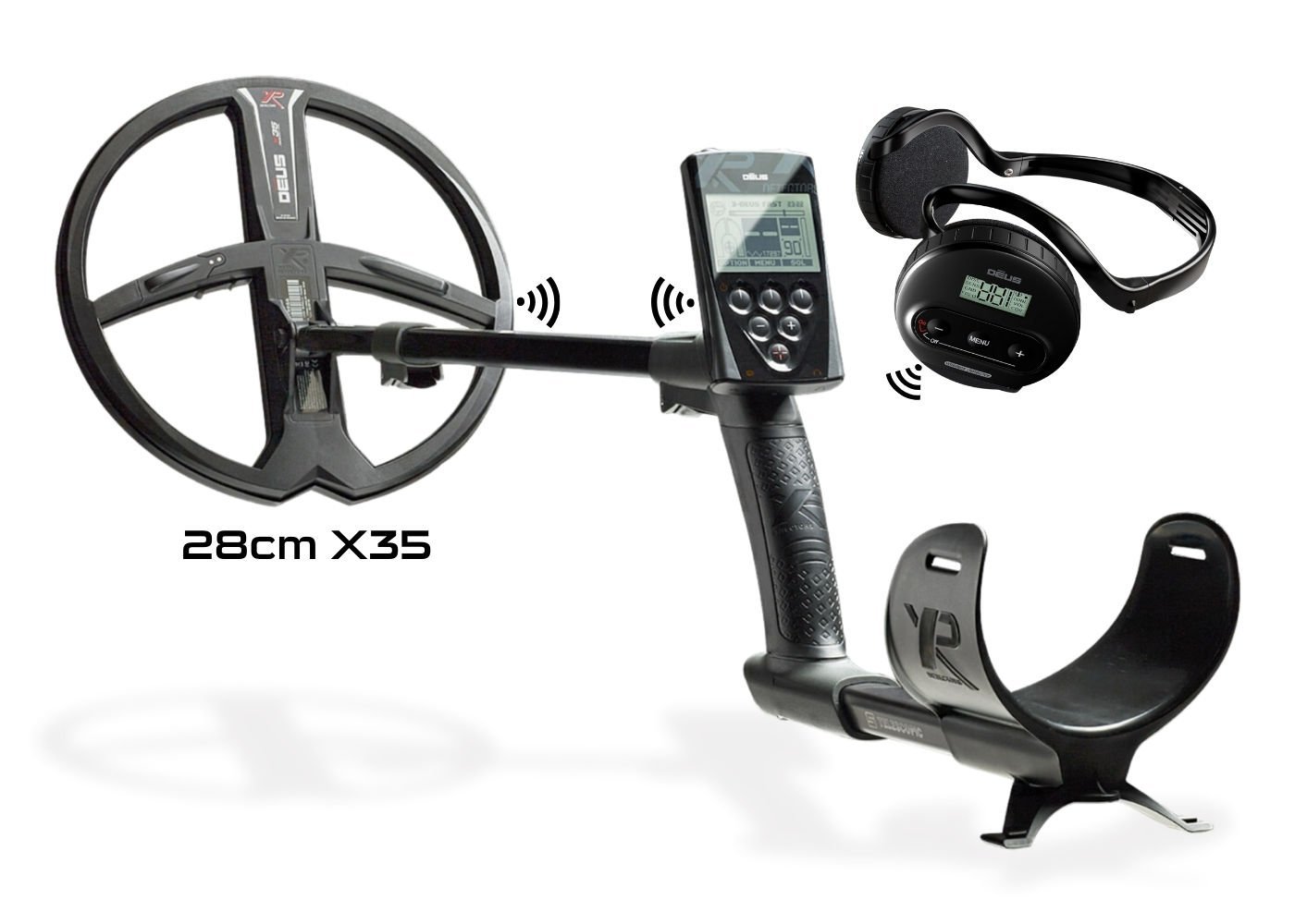 XP Deus Dedektör (Ana Ünite, WS4 Kablosuz Kulaklık ve 28CM X35 Başlık ile)