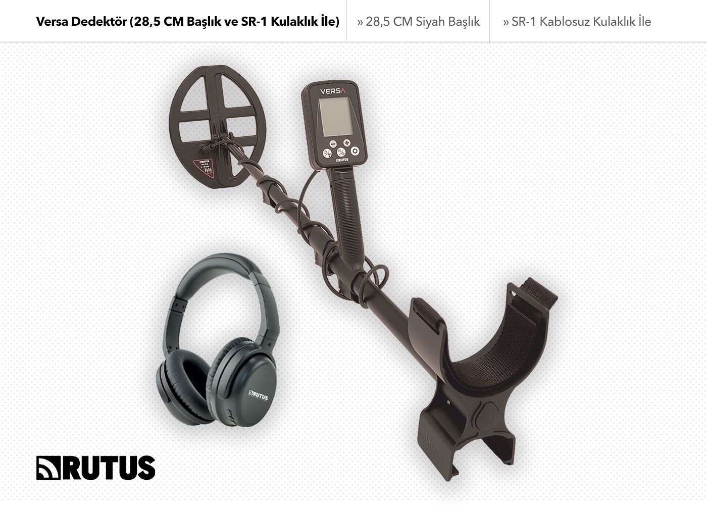 Rutus Versa Dedektör (SR-1 Kablosuz Kulaklık ve 28,5CM DD Başlık İle)