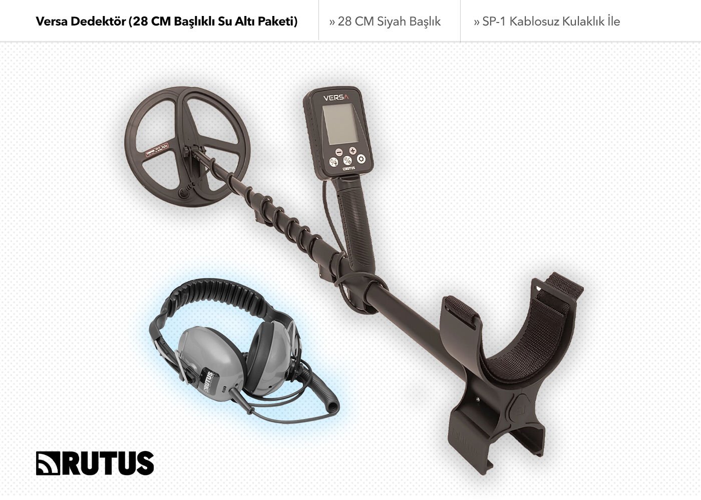 Rutus Versa Dedektör (28CM Başlıklı Su Altı Paketi)