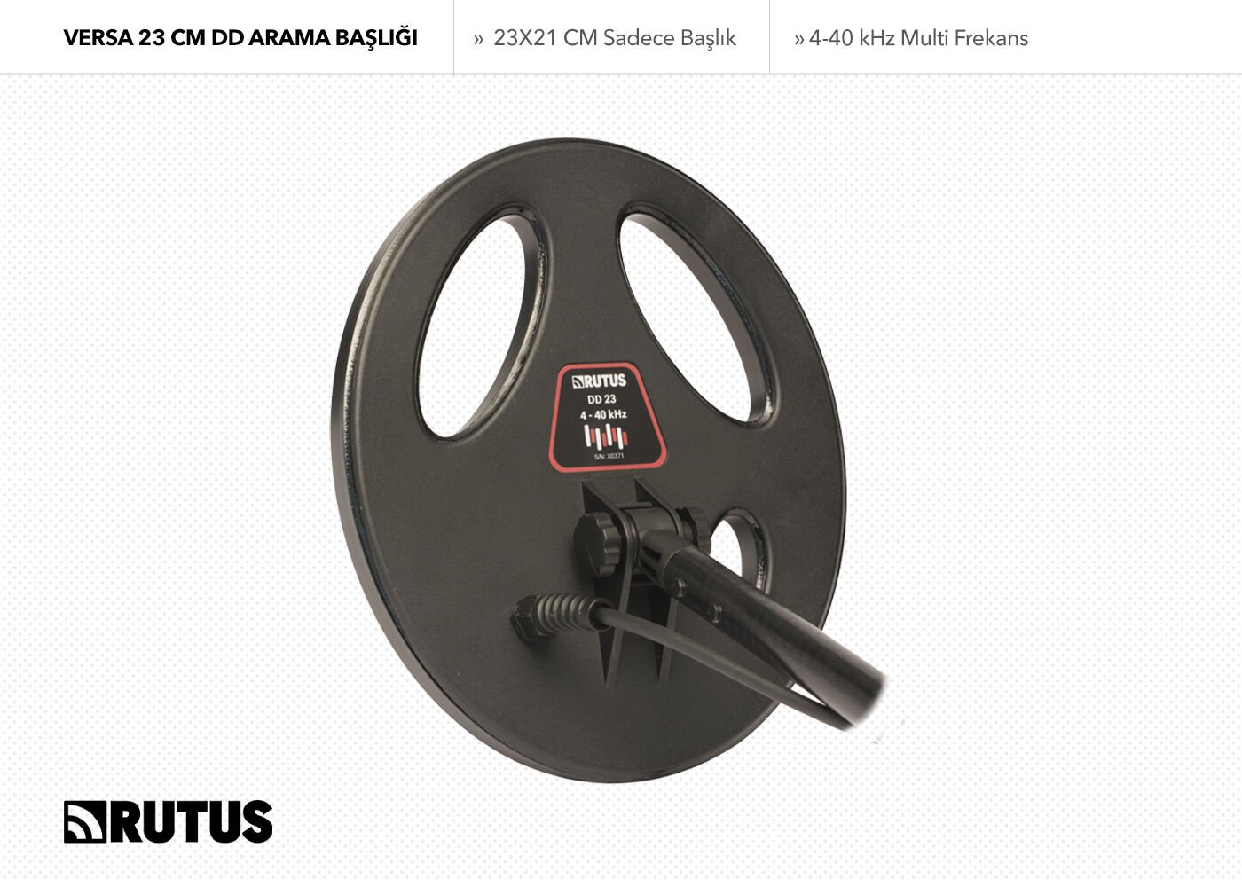 Rutus Versa 23CM DD Arama Başlığı (Sadece Başlık)