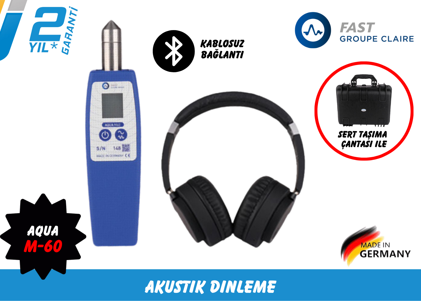 Fast Aqua M60 Su Kaçak Tespit Cihazı Set-1