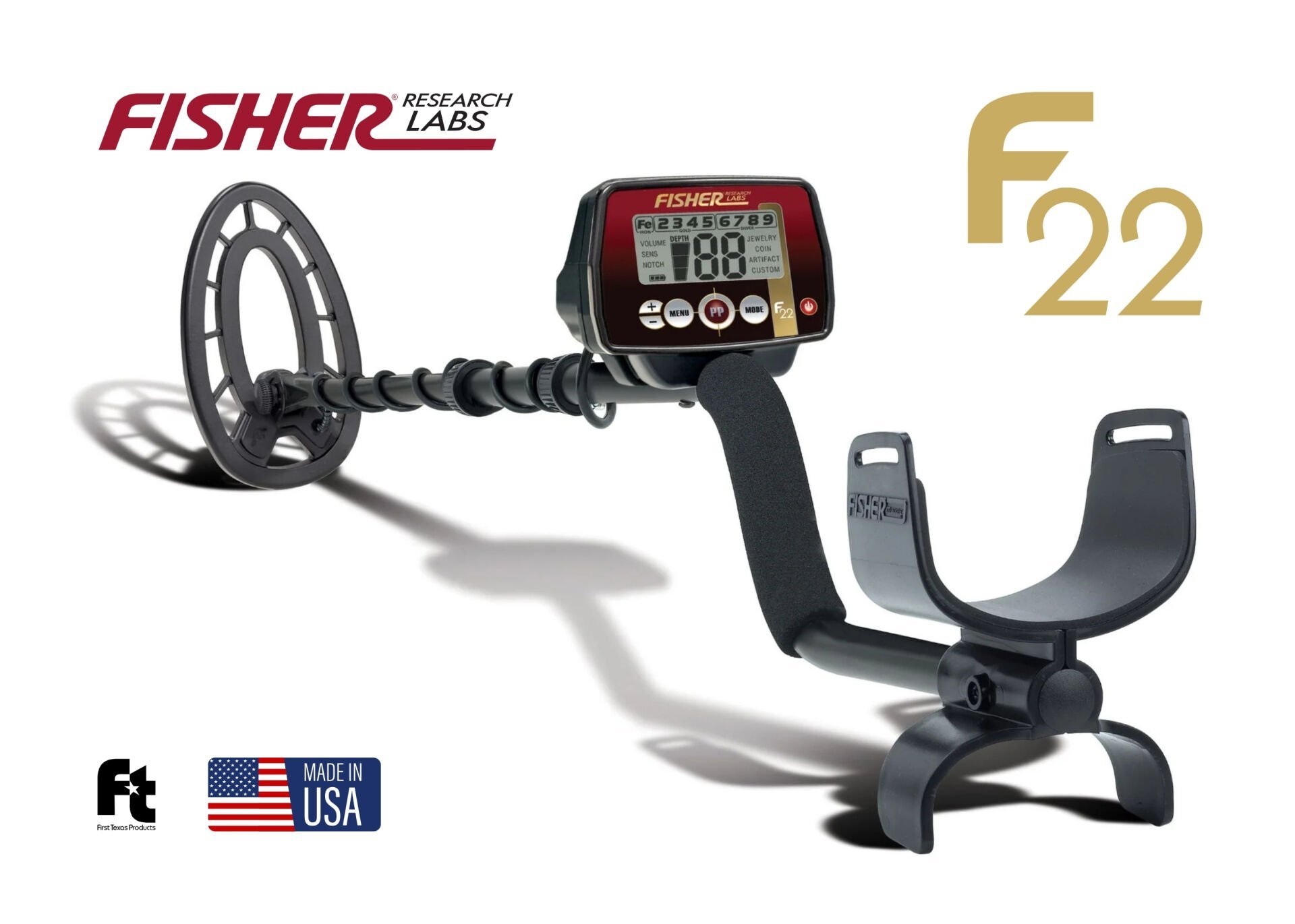 FISHER F22- 22cm Concentric Elips Başlık İle Define Dedektörü