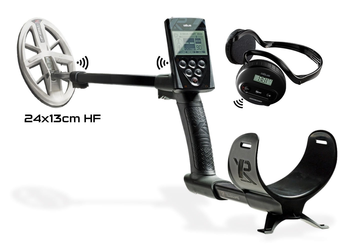 XP Deus Dedektör (Ana Ünite, WS4 Kablosuz Kulaklık ve 24X13CM HF Başlık ile)