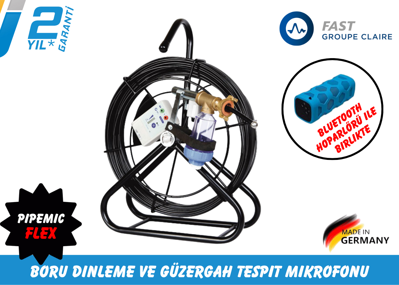 PipeMic-Flex Boru Dinleme Mikrofonu