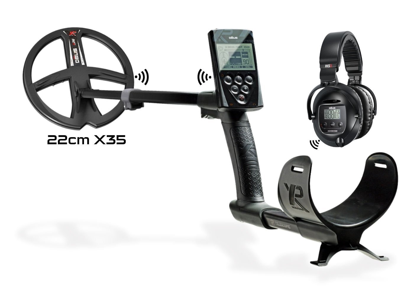 XP Deus Dedektör (Ana Ünite, WS5 Kablosuz Kulaklık ve 22CM X35 Başlık ile)