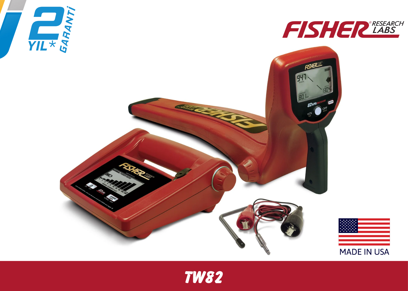 Fisher TW-82 Kablo ve Boru Tespit Dedektörü